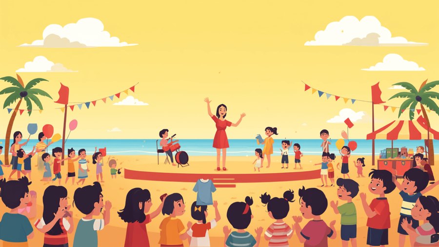a music festival on the beach